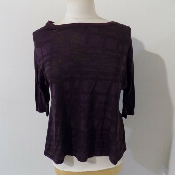 lululemon athletica Tops - LULULEMON Plum Print Hi-Low Top, 4